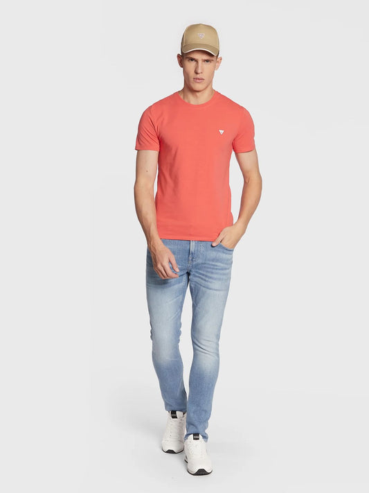 GUESS ORGANIC COTTON SUPER SLIM FIT T-SHIRT | RED