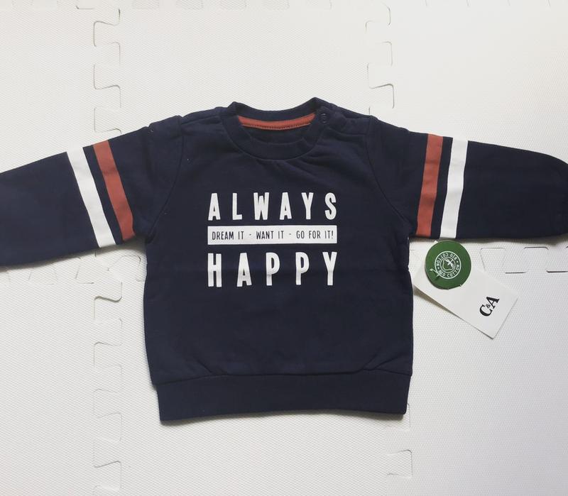 C.&.A-ALWAYS HAPPY SWEATSHIRT NAVY BLUE | KIDS