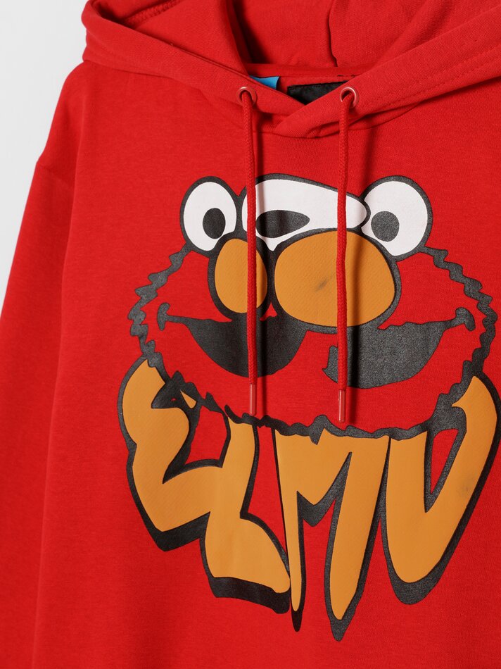 LEFTIES HOODIE WITH AN ELMO FROM SESAME STREET | RED