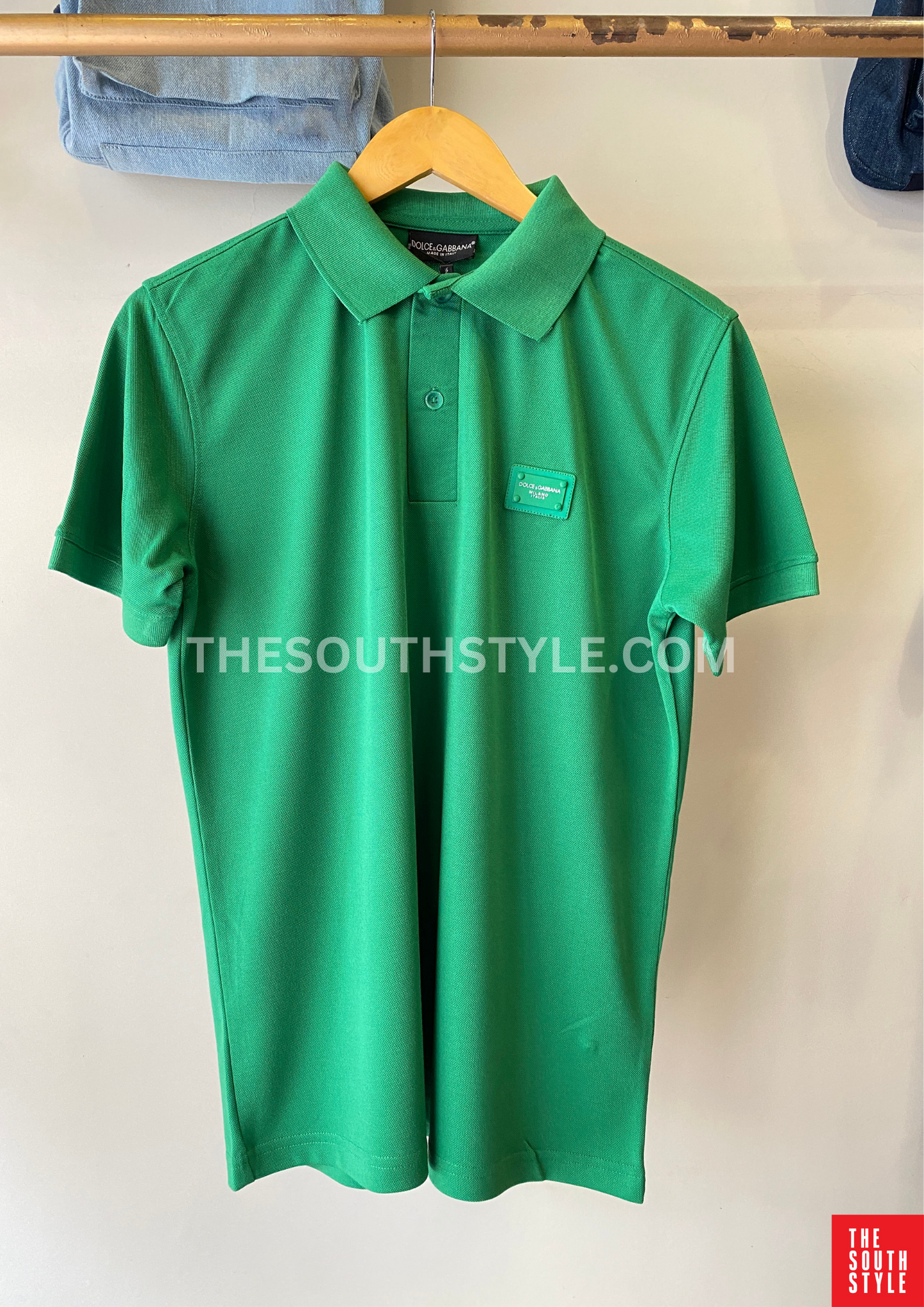 DOLCE & GABBANA MEN SLIM FIT CLASSIC POLO SHIRT | GREEN