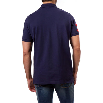 U.S POLO ASSN. PIQUE PRINTED GRAPHIC POLO-MENS | NAVY BLUE