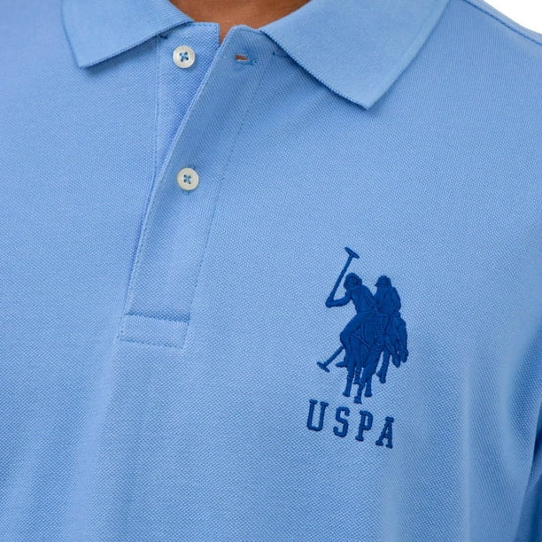 U.S POLO ASSN. PIQUE PRINTED GRAPHIC POLO-MENS | LIGHT BLUE