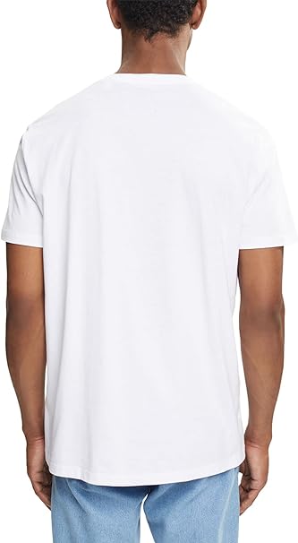 ESPRIT MEN T-SHIRT LOGO STICKEREI | WHITE