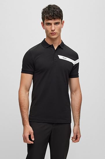 HUGO BOSS PAULE SLIM FIT POLO | BLACK