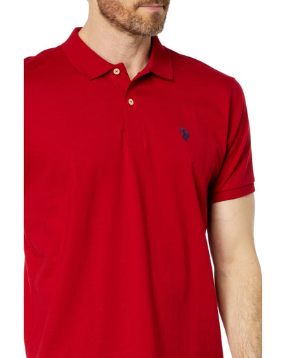 US POLO ASSN. GOLF PRO FIT SHORT SLEEVE POLO SHIRT | RED