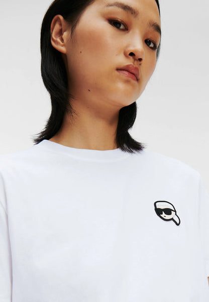 KARL LAGERFELD IKON OVERSIZED T-SHIRT | WHITE