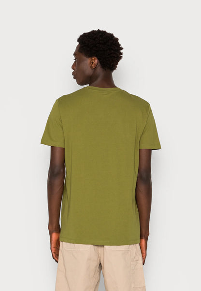 ESPRIT MEN JERSEY T-SHIRT WITH FRONT PRINT | LEAF GREEN