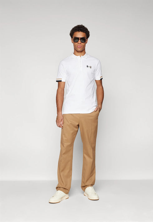 HUGO BOSS PADDY OPEN POLO SHIRT | WHITE