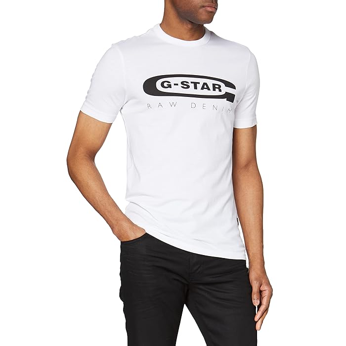 G-STAR RAW T-SHIRT SLIM FIT ROUND NECK-WHITE