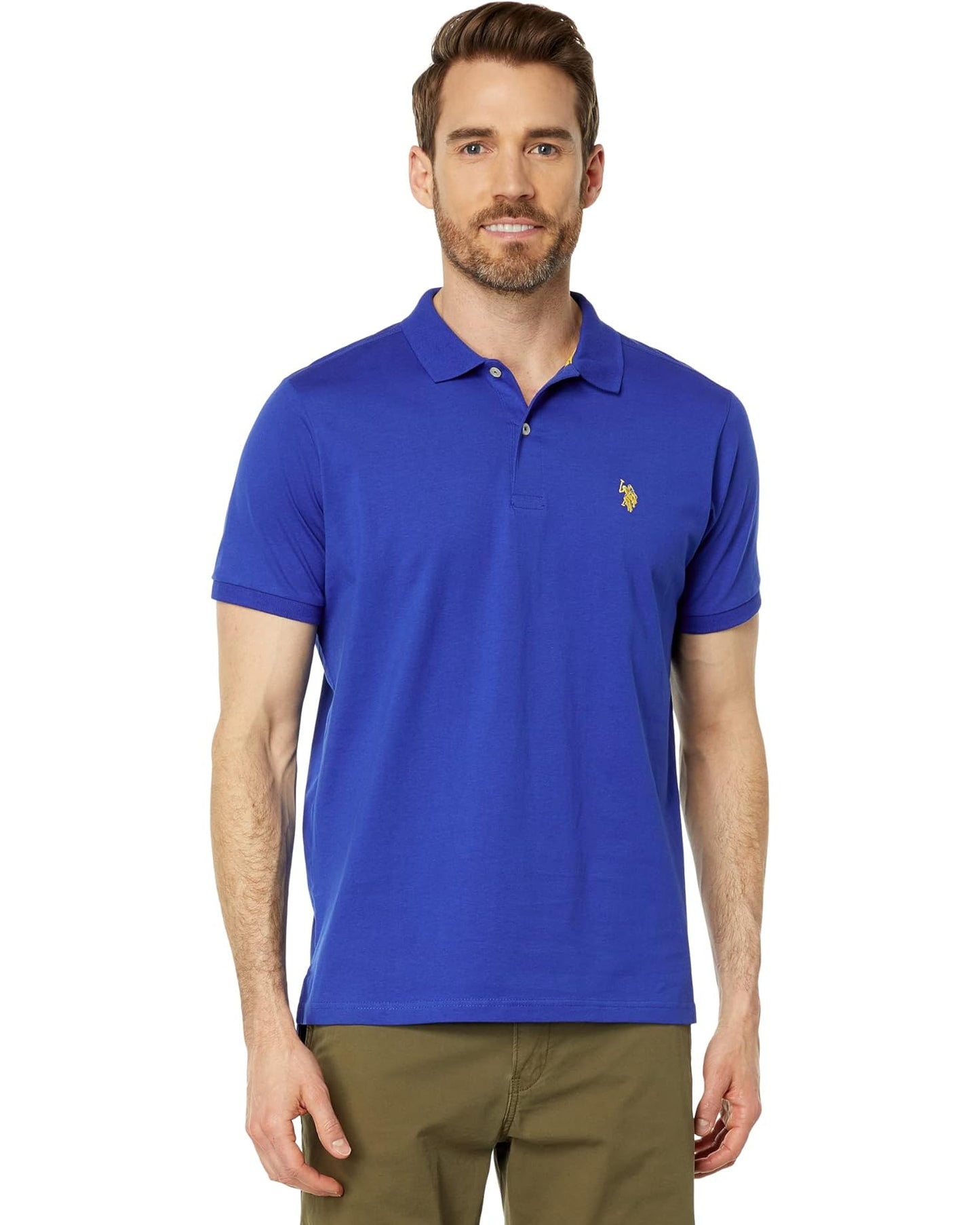 US POLO ASSN. GOLF PRO FIT SHORT SLEEVE POLO SHIRT | BLUE