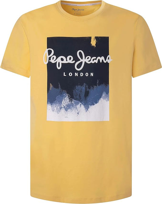 PEPE JEANS LONDON-PREMIUM T-SHIRT REGULAR FIT  | YELLOW