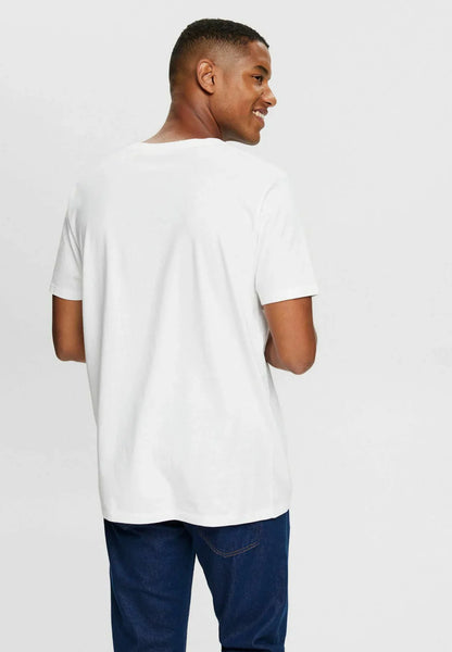 ESPRIT MEN T-SHIRT MIT PRINT | WHITE