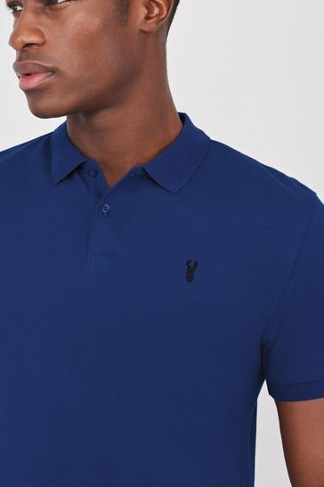 NEXT. - PIQUE SHORT SLEEVE POLO | DARK BLUE