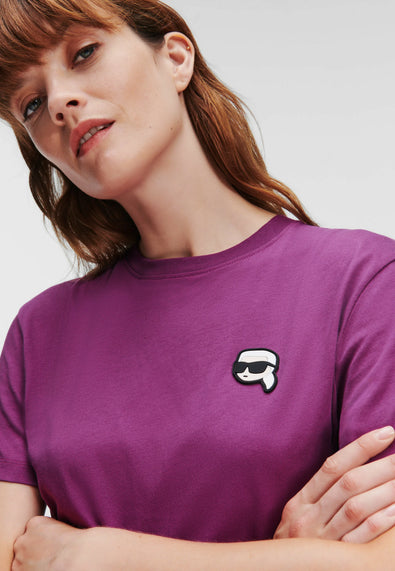 KARL LAGERFELD IKON OVERSIZED T-SHIRT | PURPLE