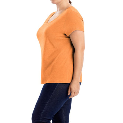 BLUE MOTION'S ELENGANCE: THE PERFECT ORANGE V-NECK FOR HER