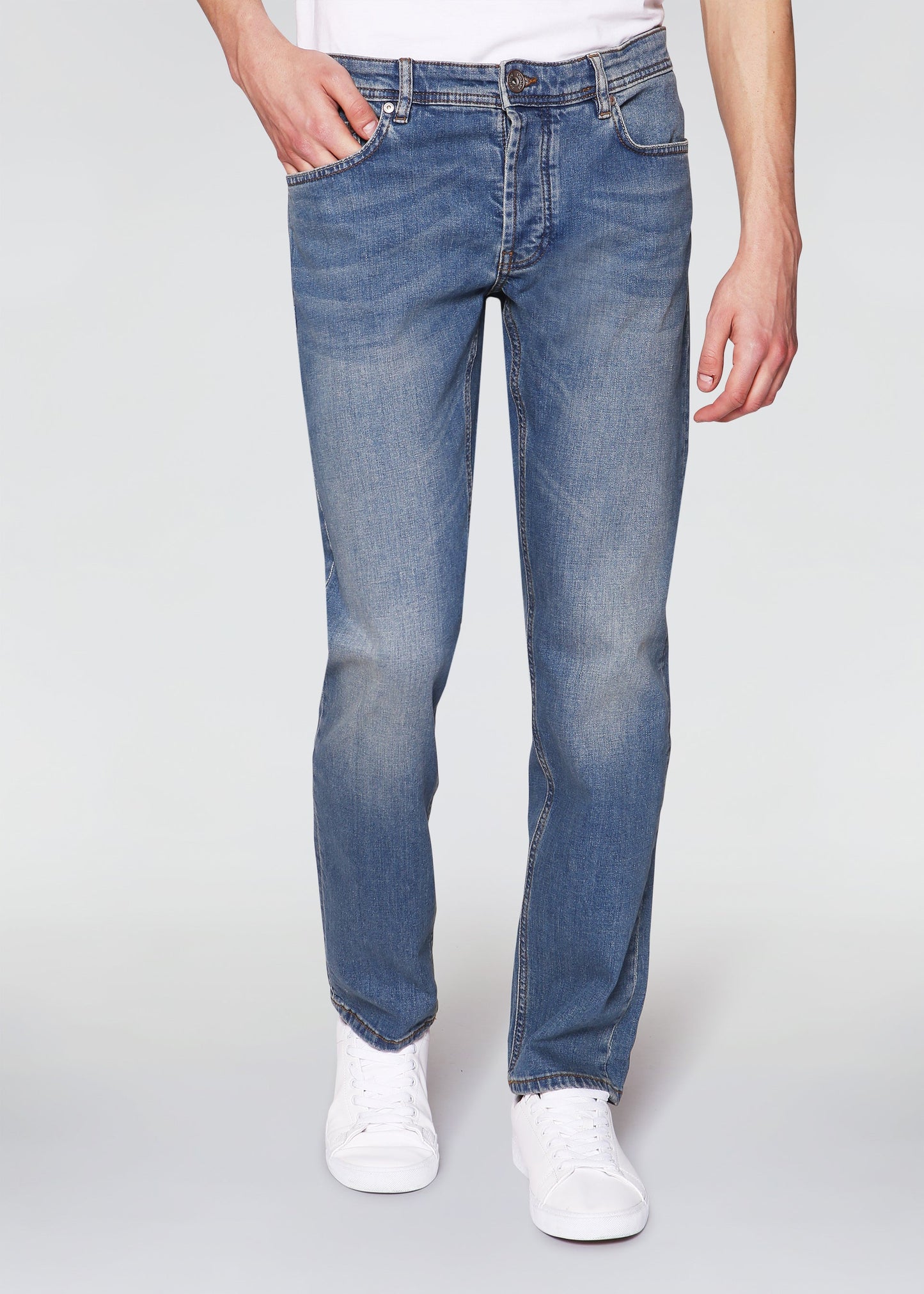 CONBIPEL MENS STRAIGHT FIT JEANS | DENIM L BLUE