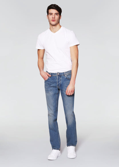 CONBIPEL MENS STRAIGHT FIT JEANS | DENIM L BLUE