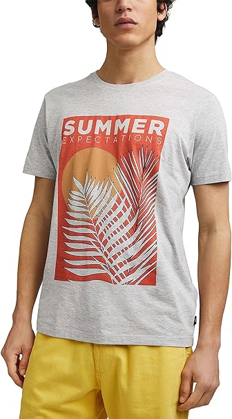 ESPRIT - SUMMER EXPECTATIONS PRINTED T-SHIRT | GRAY