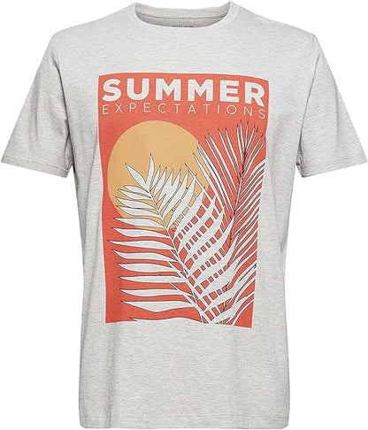 ESPRIT - SUMMER EXPECTATIONS PRINTED T-SHIRT | GRAY