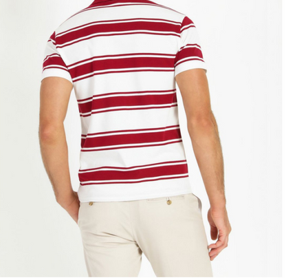 LACOSTE MEN SLIM FIT CLASSIC STRIPED POLO SHIRT | WHITE