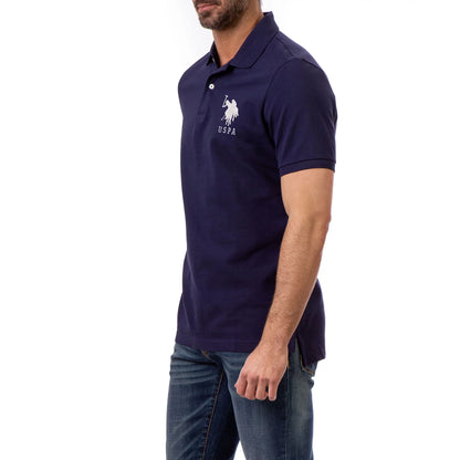 U.S POLO ASSN. PIQUE PRINTED GRAPHIC POLO-MENS | NAVY BLUE