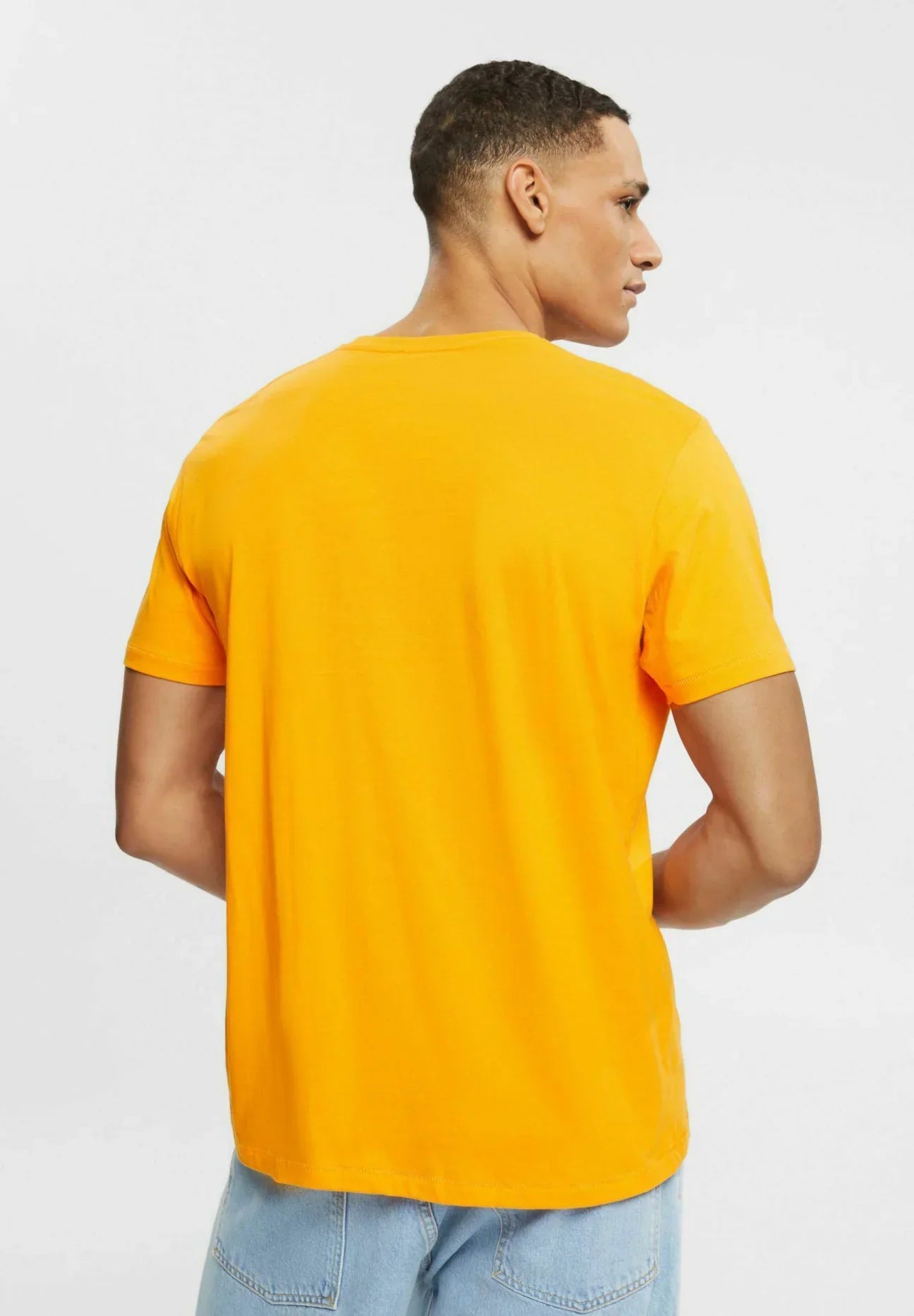 ESPRIT-MIT LOGO-PRINT T-SHIRT | ORANGE