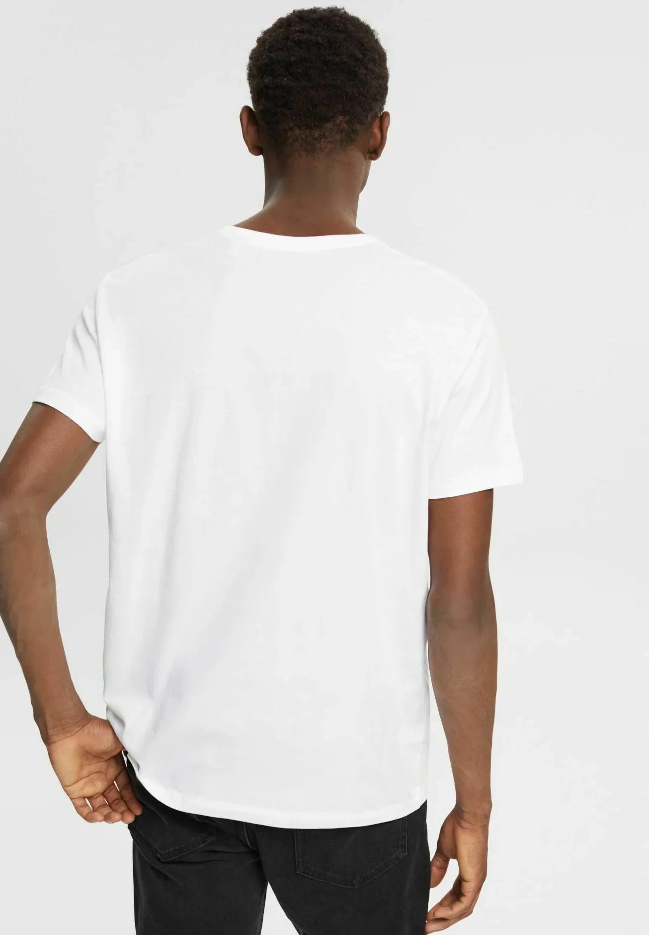 ESPRIT MEN JERSEY T-SHIRT WITH FRONT PRINT | WHITE