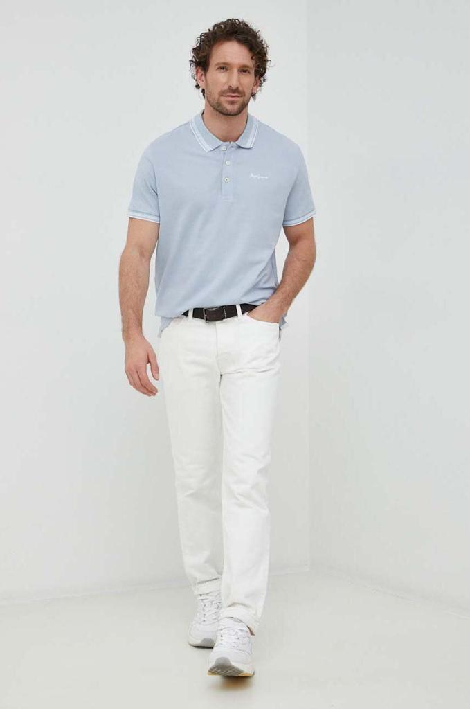 PEPE JEANS JET COTTON POLO | SKY BLUE