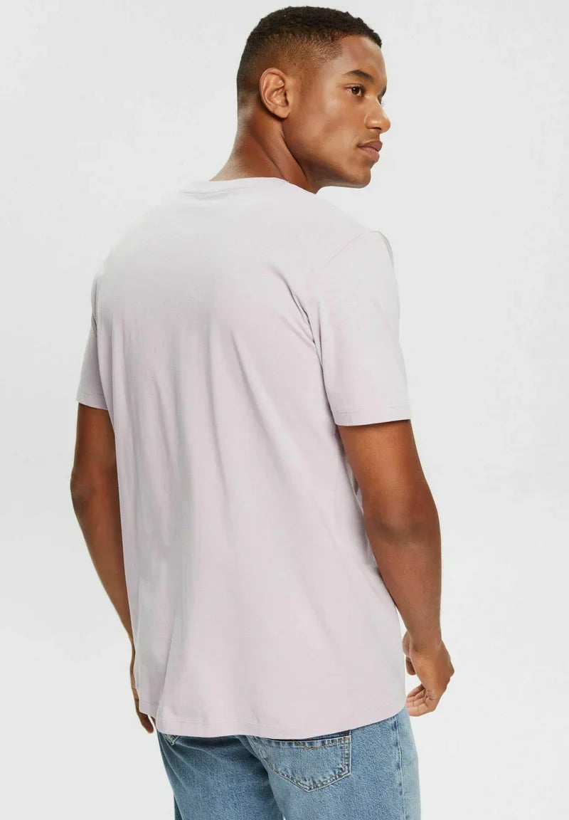 ESPRIT MEN T-SHIRT PRINT SUS AW CN SS REGULER | LAVENDER