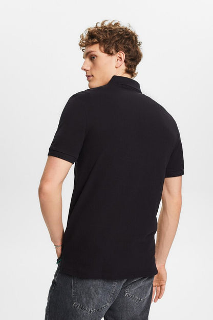 ESPRIT PIQUE SLIM FIT MEN'S POLO | BLACK