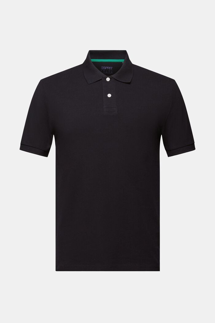 ESPRIT PIQUE SLIM FIT MEN'S POLO | BLACK