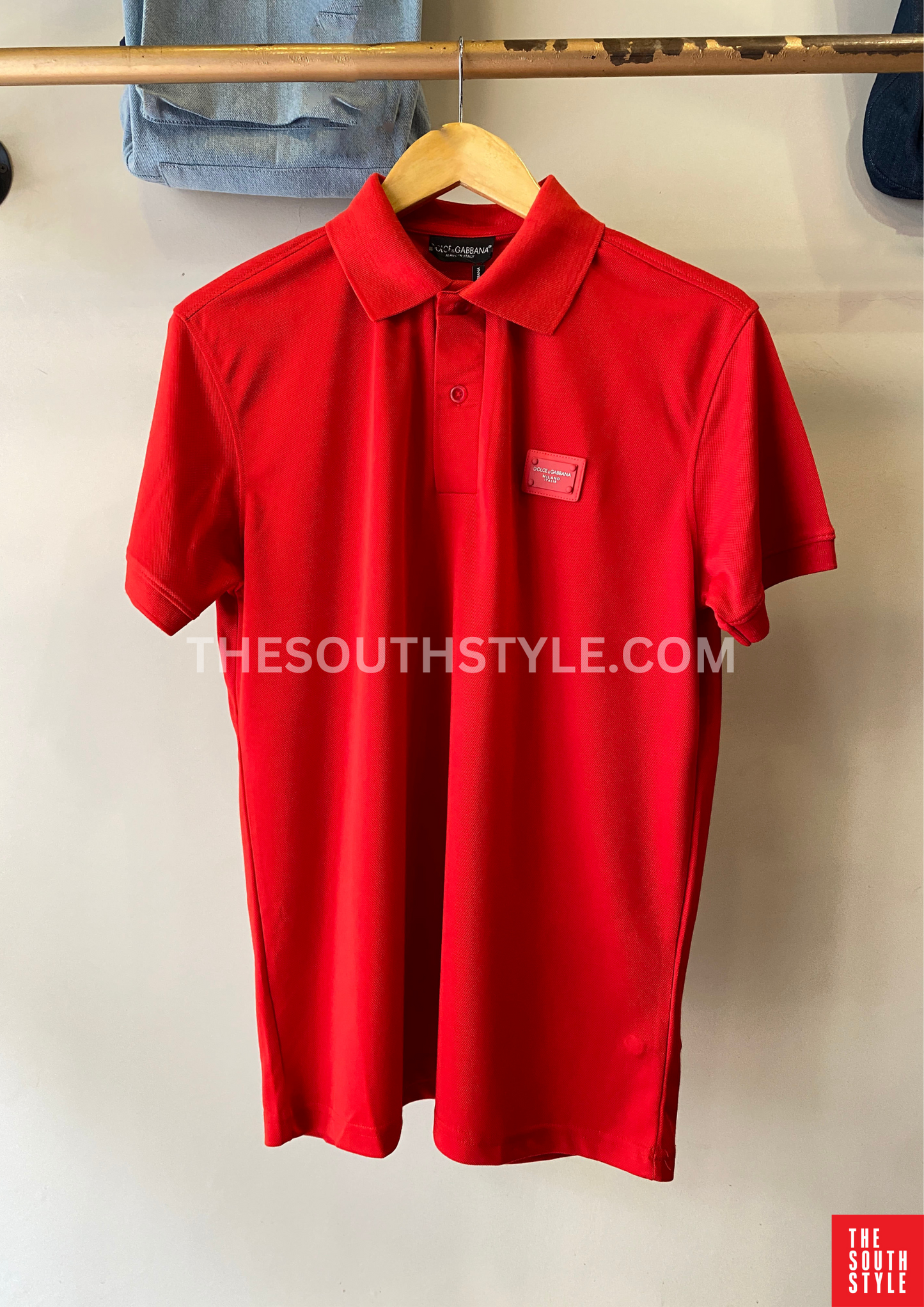 DOLCE & GABBANA MEN SLIM FIT CLASSIC POLO SHIRT | RED