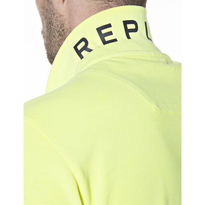 REPLAY.- DYED C0TT0N PIQUET SHORT SLEEVE POLO | LIME