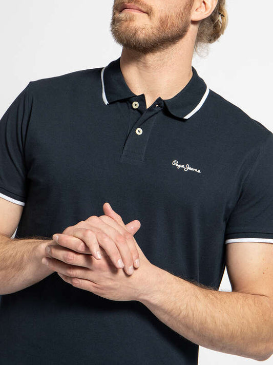 PEPE JEANS JET COTTON POLO SLIM FIT | NAVY BLUE