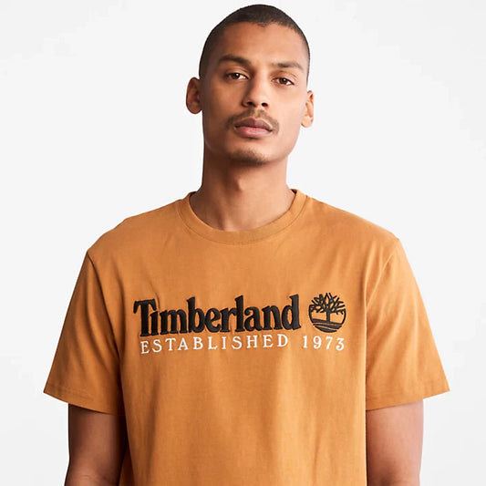 TIMBERLAND OUTDOOR HERITAGE LOGO T-SHIRT FOR MEN IN ORANGE