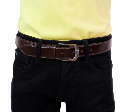 DENIMISH - LEATHER BELTS MEN | BROWN