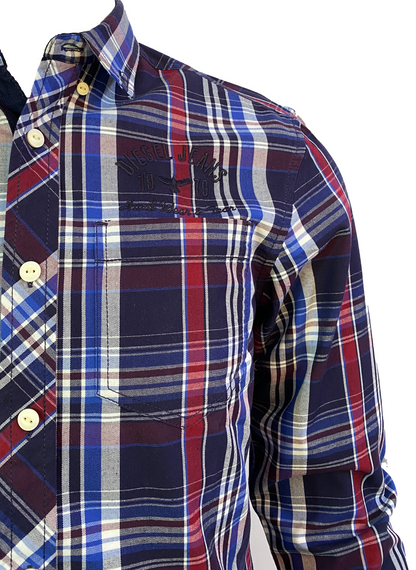 DIESEL JEANS. WAYNE CHECK SHIRT MEN | NAVY CHECK