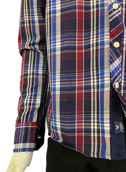 DIESEL JEANS. WAYNE CHECK SHIRT MEN | NAVY CHECK