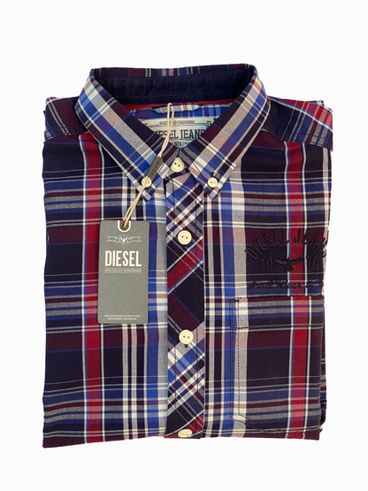 DIESEL JEANS. WAYNE CHECK SHIRT MEN | NAVY CHECK