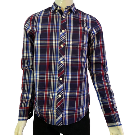 DIESEL JEANS. WAYNE CHECK SHIRT MEN | NAVY CHECK