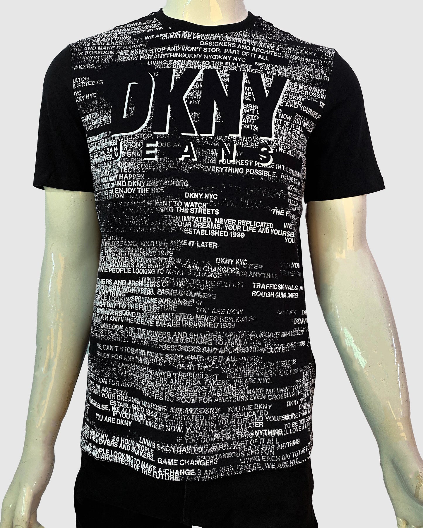 DONNA KARAN NEW YORK MEN'S DKNY ASTOR STRETCH T-SHIRT | BLACK