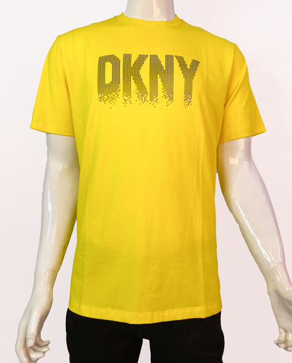 DONNA KARAN NEW YORK MEN'S DKNY ASTOR STRETCH T-SHIRT | YELLOW