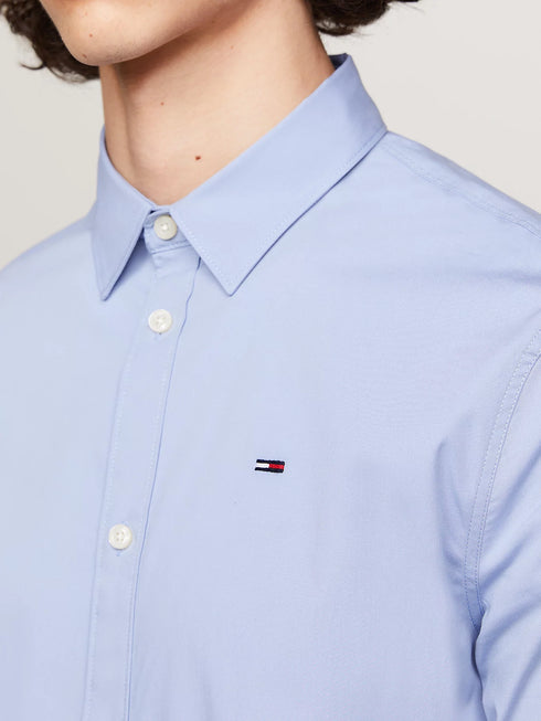 TOMMY HILFIGER - STRETCH SLIM FIT POPLIN SHIRT | SKY BLUE