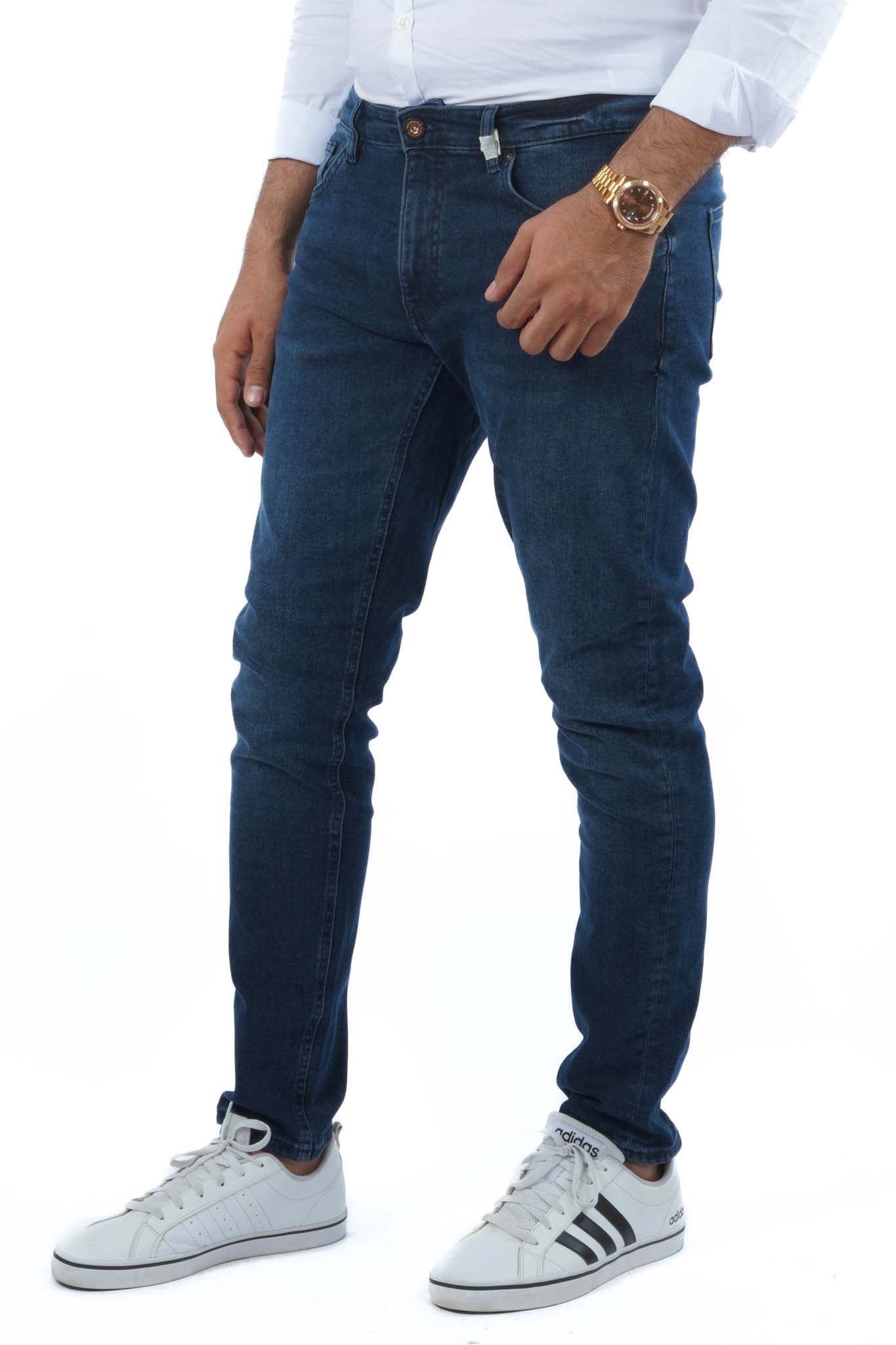 CONBIPEL. MENS STRAIGHT FIT JEANS | DENIM DARK BLUE