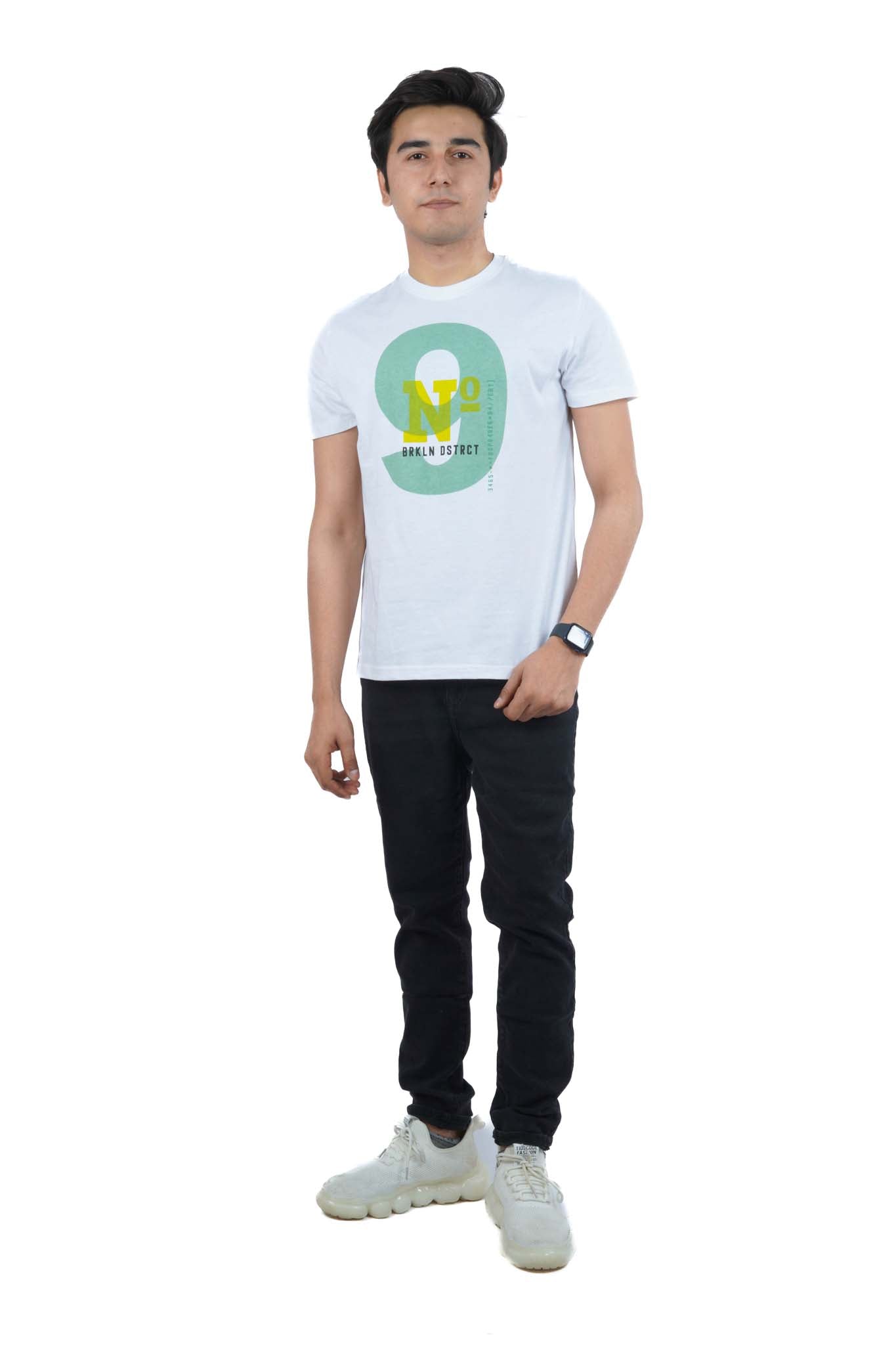 WHAT'S TODAY-CLASSIC GRAPHICAL PRINTED T-SHIRT | WHITE