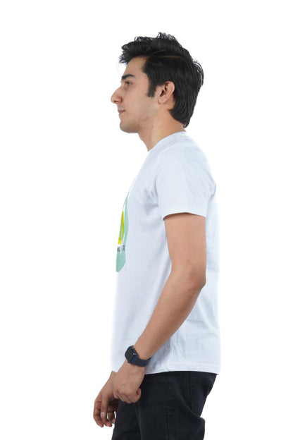 WHAT'S TODAY-CLASSIC GRAPHICAL PRINTED T-SHIRT | WHITE