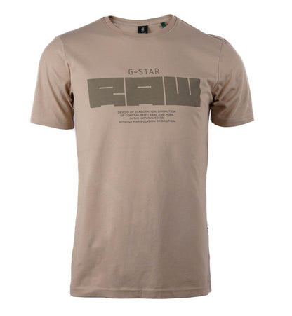 G-STAR RAW T-SHIRT SLIM FIT CREW NECK-SAND