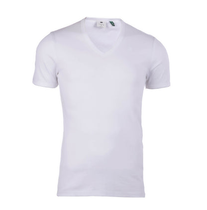 G-STAR RAW T-SHIRT SLIM FIT V NECK PLAIN-WHITE