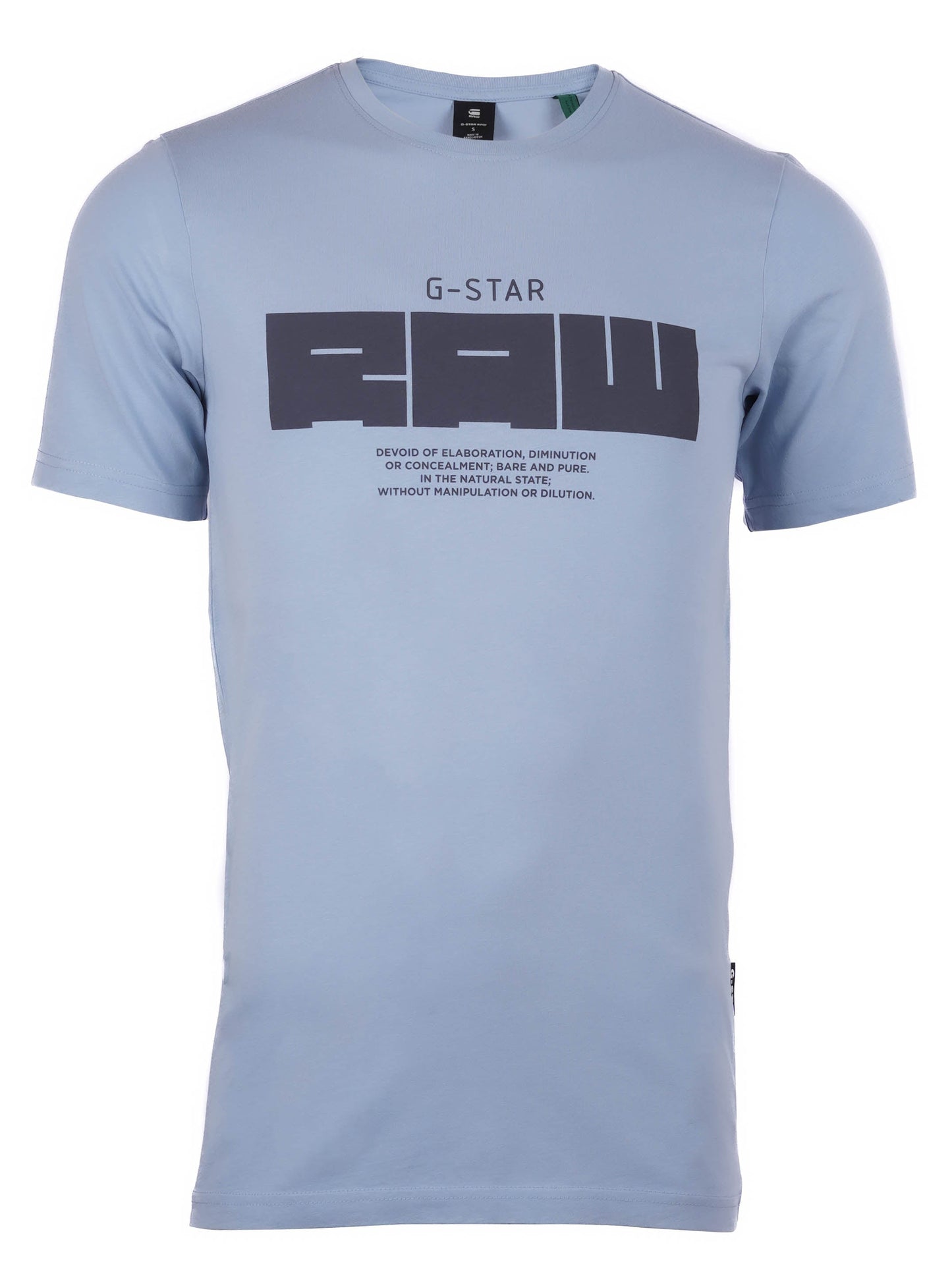 G-STAR RAW T-SHIRT SLIM FIT ROUND NECK-SKY BLUE