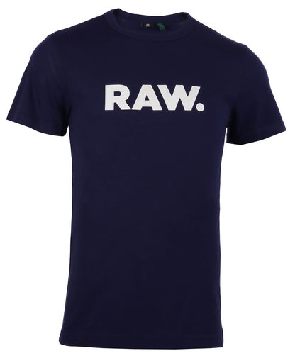 G-STAR RAW T-SHIRT SLIM FIT ROUND NECK-D BLUE